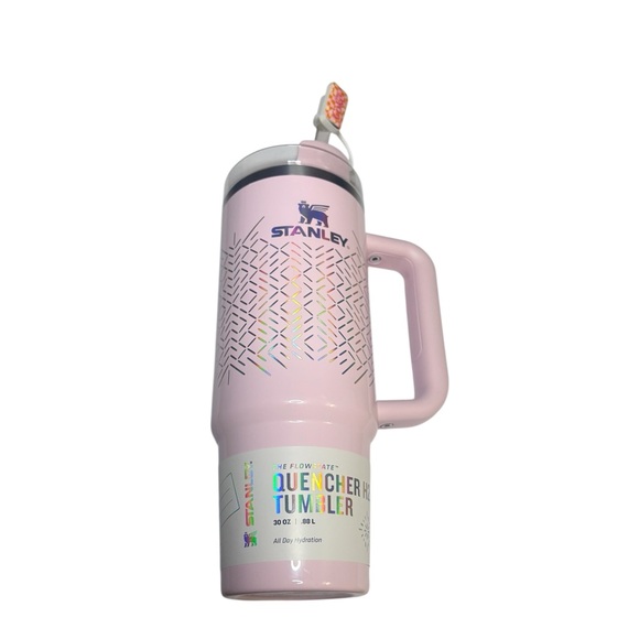 RARE Stanley Quencher H2.0 30 ozTumbler in limited edition "Icicle Gloss" pink - Picture 4 of 5